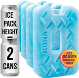 Kona Blue/Ice Ice Packs for Lunch Box - 2 lb Freezer Packs Compatible with Yeti Cooler Bags | Dry Ice Shock Pack, Long-Lasting Reusable Ice Packs for Lunch Bags (10" x 5.5" x 1.5" Pack of 4)