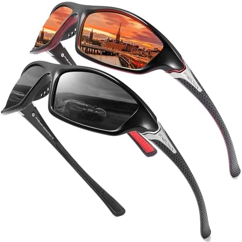 FAGUMA Sports Polarized Sunglasses For Men Cycling Driving Fishing UV400 Protection