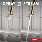Delta Faucet Essa Touchless Kitchen Faucet with Touch Technology, Gold Kitchen Sink Faucet with Pull Down Sprayer, Champagne Bronze 9113TL-CZ-DST