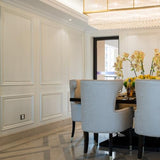 Pangda 6 Set Peel and Stick Wall Molding Kit, Premade Accent Molding Wainscoting Panel for Interior Wall Moulding Decor, Ready to Assemble Wainscoting Accent Panel (54 x 24 in)