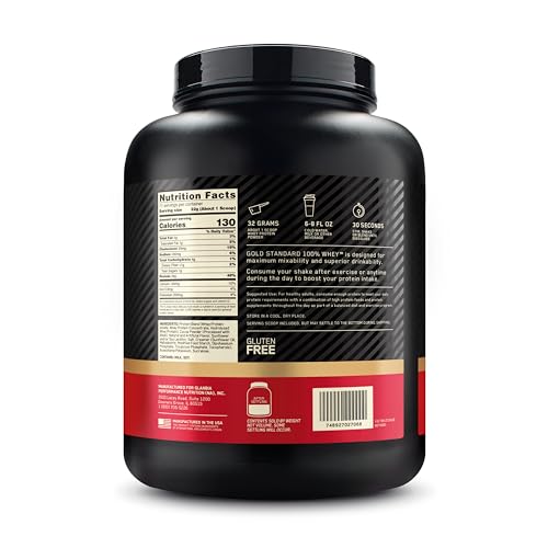Optimum Nutrition Gold Standard 100% Whey Protein Powder, Chocolate Coconut, 5 Pound (Packaging May Vary)