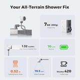 FLEXTAILGEAR Portable Shower Pump, Rechargeable Camping Shower, Outdoor Tiny Shower for Hiking, Waterproof Outdoor Camp Pump, Car wash, Pet Cleaning, Beach Vacations