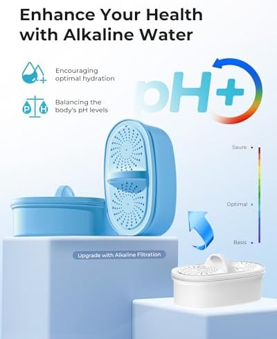 Alkaline Water Filter Replacement for All Waterdrop Pitcher and Dispenser Filtration System, Fits Waterdrop WD-PF-AL, Reduces PFOA/PFOS, Chlorine, Last Up to 100 Gallons, 3 Packs, AQUA CREST