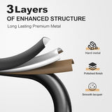 HBTower 3 Step Ladder, 3 Step Stool for Adults, 3 Step Ladder Folding Step Stool with Cushioned Handle Step Ladder with Wide Pedal Ergonomic Design,Black