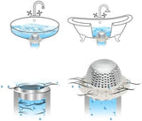 LEKEYE Shower Drain Hair Catcher/Shower Drain Cover/Drain Protector for Pop-Up & Regular Drains(Light Gray)