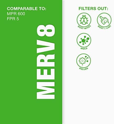Aerostar 16x25x1 MERV 8 Air Filter, 6 Count, ACTUAL SIZE (15.75 x 24.75 x 0.75), HVAC, Air Conditioning & Furnace Filter Captures Dust, Lint & Pollen (MPR 600 / FPR 5), Made in USA