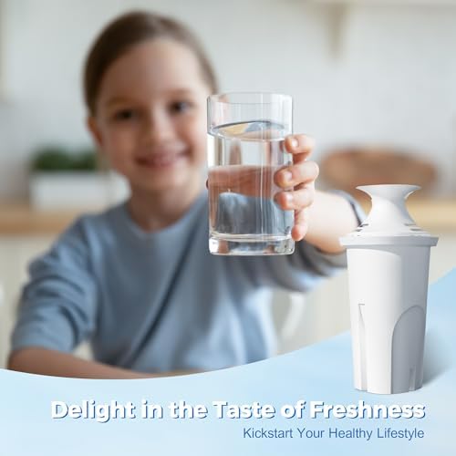 Water Filter Replacement Compatible with Brita Water Pitchers and Dispensers, by DESENRUIS for Classic 35557, OB03, Mavea 107007, Reduce Chlorine and Bad Taste, BPA free, Pack of 6