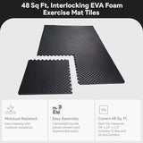 BalanceFrom Puzzle Exercise Mat with EVA Foam Interlocking Tiles for MMA, Exercise, Gymnastics and Home Gym Protective Flooring, Multiple Sizes and Colors