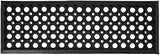 Ottomanson Indoor/Outdoor Hose-Wash Holes Design Non-Slip Rubber 10" x 30" Modern Stair Treads for Stairs, Garage, Patio, 5 Pack, Black Holes