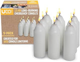 9-Hour White Candles for UCO Candle Lanterns, Long-Burning Candles for Outdoor, Camping, Prepping Supplies and Emergency Preparedness