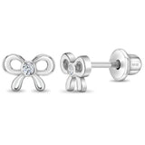 In Season Jewelry Tiny Bow Kids Earrings – 925 Sterling Silver