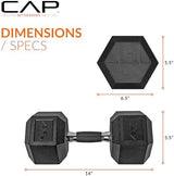 CAP Barbell Coated Dumbbell Weight | Multiple Options Pairs & Sets