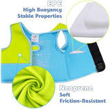 Pottwal Swim Vest for Kids - Swim Jacket for 1-2 Years (24-33LBS) - Buoyancy Aid Made of Neoprene & EPE - with Adjustable Crotch Strap