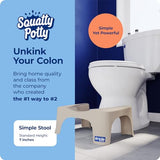 Squatty Potty Simple Toilet Stool 7-Inch in Taupe – Ergonomic Bathroom Accessory for Natural Squatting Posture, Doctor Recommended, Durable Plastic Design