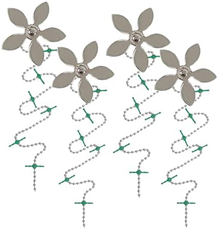 DrainWig Shower Drain Hair Catcher – Disposable Silver Flower (4-Pack) – No-Touch Hair Removal for Flat Shower Drains – As Seen on Shark Tank