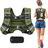 BAGAIL Weighted Vest, 5lbs/10lbs/12lbs/15lbs/20lbs/25lbs/30lbs Weight Vest with Detachable Pouch, Rucking Vest for Women, Men, Walking, Weight Loss, Training, Running