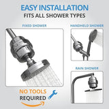Heavy Duty NO BS Shower Filter Family Pack (2 QTY) – 99% REMOVAL Shower Head Filter for Hard Water, Chlorine, Heavy Metals, Fluoride, Micro-life, Organics & Much More