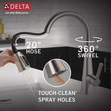 Delta 19802Z-SP-DST Lenta Kitchen Faucet, Without Soap Dispenser, SpotShield Stainless
