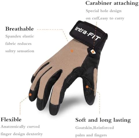 Climbing Gloves Rope Gloves,Perfect for Rappelling Rescue Rock/Tree/Wall/Mountain Climbing,Adventure,Outdoor Sports