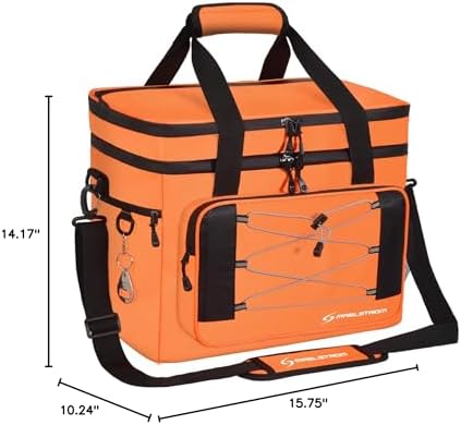Maelstrom Soft Cooler Bag,Collapsible Soft Sided Cooler,24/30/60/75 Cans Beach Cooler,Ice Chest,Large Leakproof Camping Cooler,Portable Travel Cooler for Grocery Shopping,Camping,Road Trips