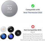Petrichor Wall Plate Cover - Compatible with Google Nest Thermostat Accessory 2020 - Trim Kit, Easy Installation - Snow