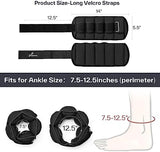 Sportneer Adjustable Ankle Weights 1 Pair 2 4 6 8 10 Lbs Leg Weight Straps for Women Men, Weighted Ankle Weights Set for Gym,Fitness, Workout,Walking, Jogging,1-5 lbs Each Ankle, 1 Pair 2-10 lbs