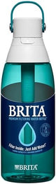 Brita Hard-Sided Plastic Premium Filtering Water Bottle, BPA-Free, Reusable, Replaces 300 Plastic Water Bottles, Filter Lasts 2 Months or 40 Gallons, Includes 1 Filter, Sea Glass - 36 oz.