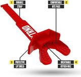 Nxtrnd Two Football Mouth Guard, Football Mouthpiece with Strap, Fits Adult & Youth (Red)