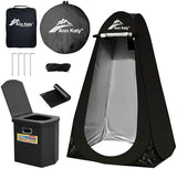 Portable Toilet with Pop Up Privacy Tent,XL Large Portable Toilet for Adults, Outdoor Camping Shower Tents Changing Room Emergency Folding Toilet Tent Kit with Carry Bag for Camping/Hiking