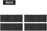 COSY HOMEER Edging Stair Treads Non-Slip Carpet Mat 28inX9in Indoor Stair Runners for Wooden Steps, Edging Stair Rugs for Kids and Dogs, 100% Polyester TPE Backing (4pc, Black)