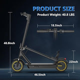 Electric Scooter for Adults, 8.5"/10" Tires, 19/22Mph, 350W/500W Motor, 21-28 Miles Range, Folding E-Scooter with Dual Suspension,APP(V1/SPRO/MAX/PRO)