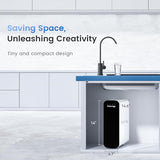 Waterdrop TSU 0.01μm Ultra-Filtration Under Sink Water Filter System, 3-Stage High Capacity, USA Tech, Smart Panel, No Waste Water, 2 Years Lifetime, Matte Black Faucet, Does not Lower TDS