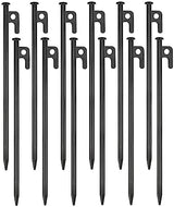 12 Pack Tent Stakes Heavy Duty Metal Tent Pegs for Camping Steel Tent Stakes 12 inch Unbreakable and Inflexible