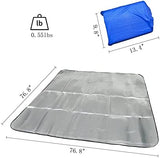 Wind Tour Outdoor Double-Sided Moisture-Proof Aluminum Foil Foam Pad Waterproof and Insulating Foil Mat Picnic Mat Camping Mat for Beach Tent and Camping