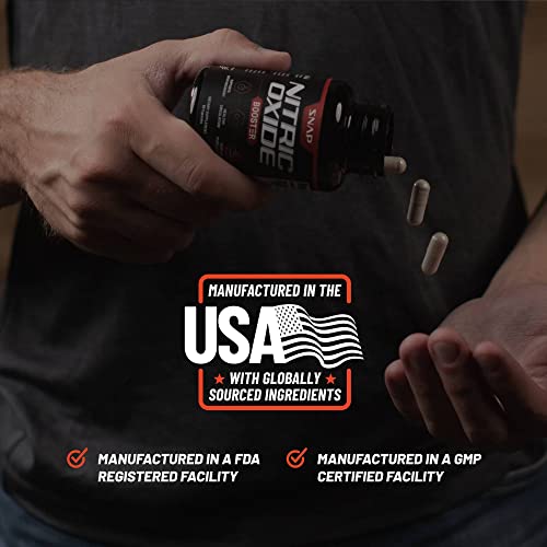 Snap Supplements Nitric Oxide Booster, Performance Formula for Stamina & Endurance, 60 Count