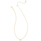 Kendra Scott 14k Gold-Plated Mini Elisa Satellite Short Pendant Necklace in Pink Opalite Crystal, Fashion Jewelry for Women