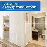 LIDER Matte Finish Decorator Switch Cover, Screwless Wall Plate, Mid-Size 1-Gang 4.88" x 3.11", Unbreakable Polycarbonate Thermoplastic, UL Listed, LSWP-31M-W10P, White, 10 pack