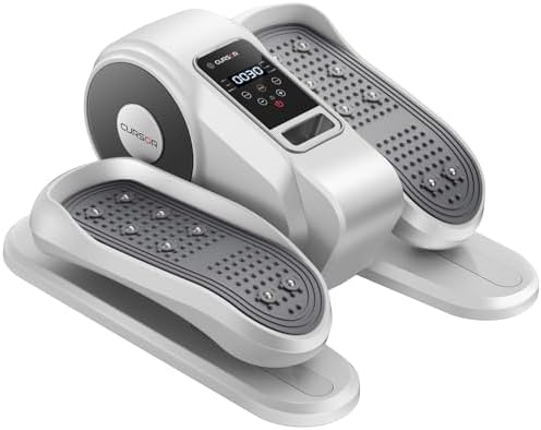 Under Desk Elliptical Machine, Electric Seated Pedal Exerciser, Mini Ellipse Leg Exerciser with Remoter, 12 Level Speeds, Forward & Reverse Direction, Manual & Auto Mode for Home Office