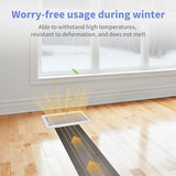 4" x 10" Floor Register 2 Pack - Heavy Duty Steel Walkable Floor Vents - Easy Adjust Air Supply Lever - Vent Covers for Home (White)