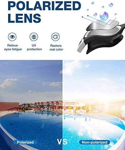 ZIONOR G1 Polarized Swimming Goggles for Unisex Adult Women Anti Fog 100% Anti UV Diving Goggles