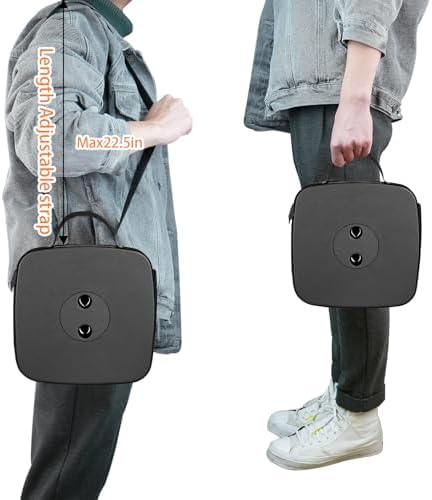 Boreeman Upgraded Collapsible Stool, Square Portable Stool, Lightweight Yet More Sturdy with Load Capacity 400lbs, Perfect for Camping Fishing Hiking BBQ (Square Black)