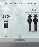 FORIOUS Brushed Nickel Bathroom Faucet for Sink 3 Hole 2 Handle, Stainless Steel Square 8" Widespread Bathroom Vanity Faucets Brushed Nickel 3 Hole with Metal Pop Up Drain, CUPC Water Hoses