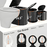 UOPBYEA Portable Camping Toilet for Adults With Cushion, Outdoor Toilet for Camping Toilets Portable Potty for Adults, Emergency Collapsible Toilets for Travel, Tent, Car, Beach, Hiking, Truck Driver