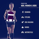 Reflective Running Vest for Women & Men,High Visibility Reflector Vest with 2 Bands,Lightweight & Comfy Running Gear