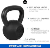 Yes4All 5-80 lbs Cast Iron Kettlebell for Dumbbell Weights Exercises, Gym, Full Body Home Workout Equipment, Push up, Grip and Strength Training