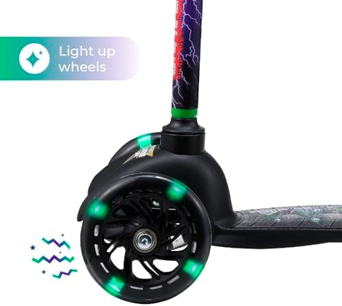 Scooter for Kids Ages 3-5 - Extra Wide Deck & Light Up Wheels, Self Balancing Kids Toys for Boys & Girls, Choose Your Favorite Character