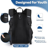 Youth Baseball Bag, Softball Bag for Girls & Boys, Kids Tball Backpack with Shoes Compartment