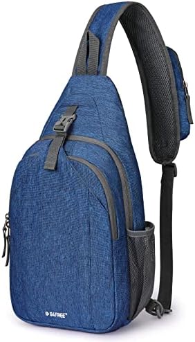 G4Free Sling Bag RFID Blocking Sling Backpack Crossbody Chest Bag Daypack for Hiking Travel(Dark Blue)