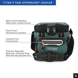 Arctic Zone Titan Deep Freeze Cooler - Zipperless Hardbody Cooler - Small & Large Capacity- Beach & Camping Cooler - Deep Freeze Insulation, HardBody Liner, and SmartShelf