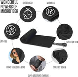 VENTURE 4TH Quick Dry Towel. Microfiber Travel Towel Ideal for Camping, Hiking, Backpacking, Gym. Lightweight & Fast Drying Travel Towels for Body. Compact & Easy to Pack - Black Extra Large